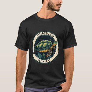 Camiseta Huatulco México Tartaruga Ilustrada