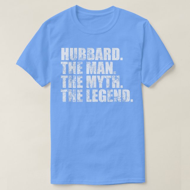 Camiseta Hubbbard Nome da família Hubbard sobrenome Hubba (Frente do Design)