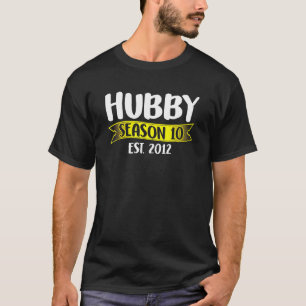 Camiseta Hubby Husband 10º Aniversário do Casamento Casado