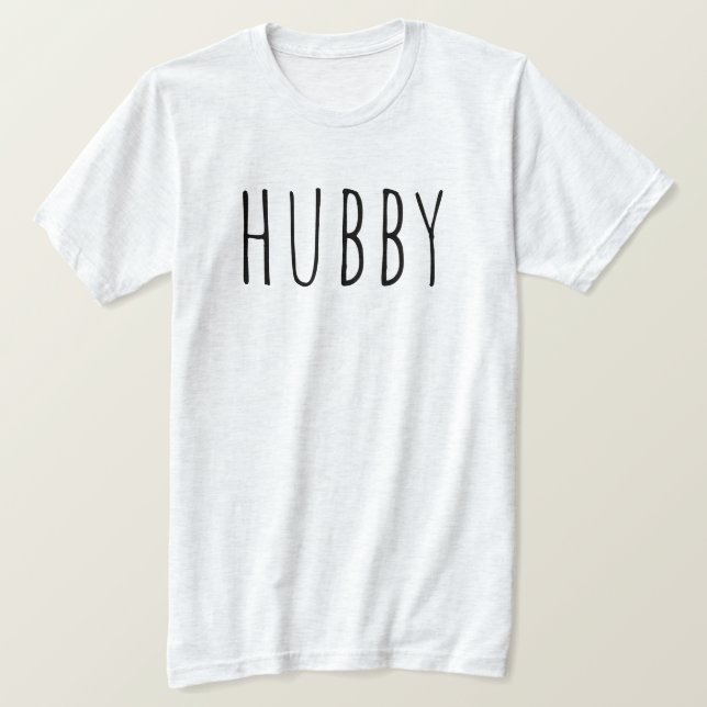 Camiseta Hubby New Husband Bridal Honeymoon Wedding (Frente do Design)