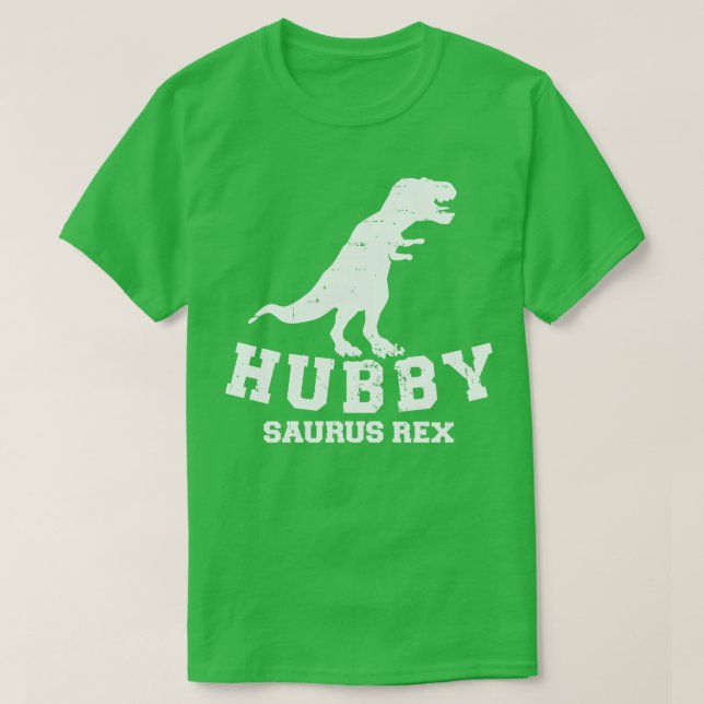 Camiseta Hubby saurus rex (Frente do Design)
