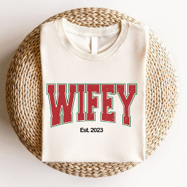 Camiseta Hubby Wifey Noivado de Casamento de Natal