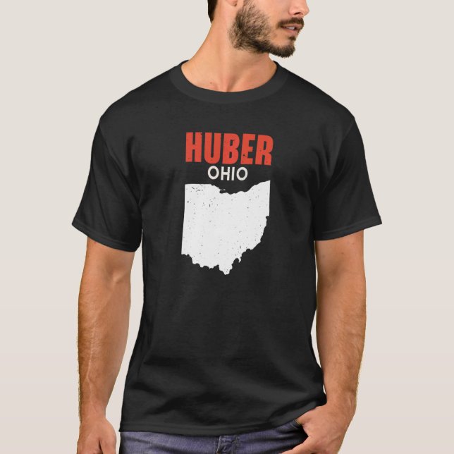 Camiseta HUBER HEIGHTS Ohio EUA State America Viagem Ohioan (Frente)