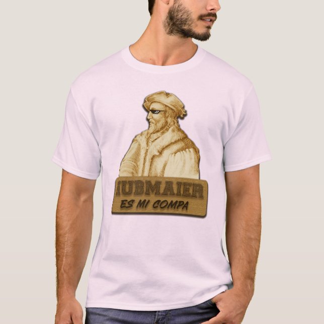 Camiseta Hubmaier es mi Compa(Gold) (Frente)