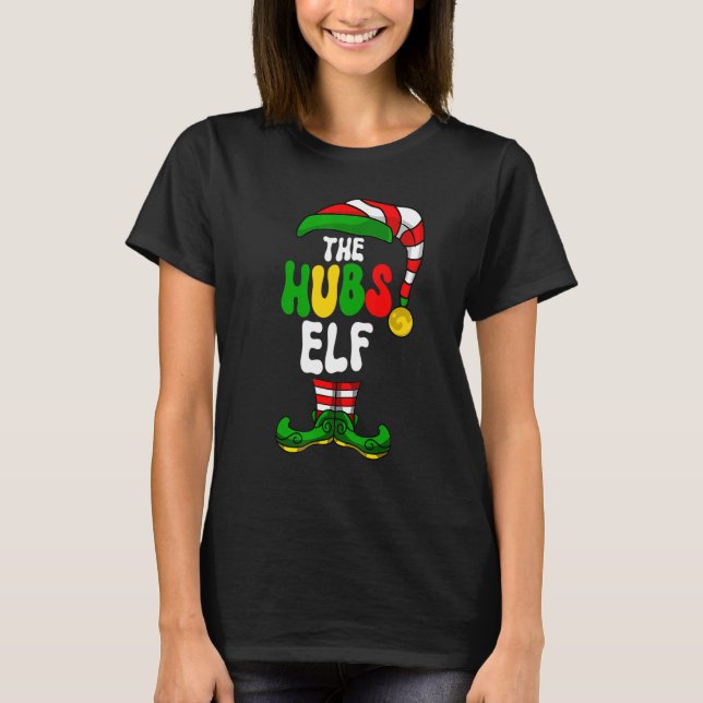 Camiseta Hubs Elf Pajama Matching Group Natal Holiday G (Frente)