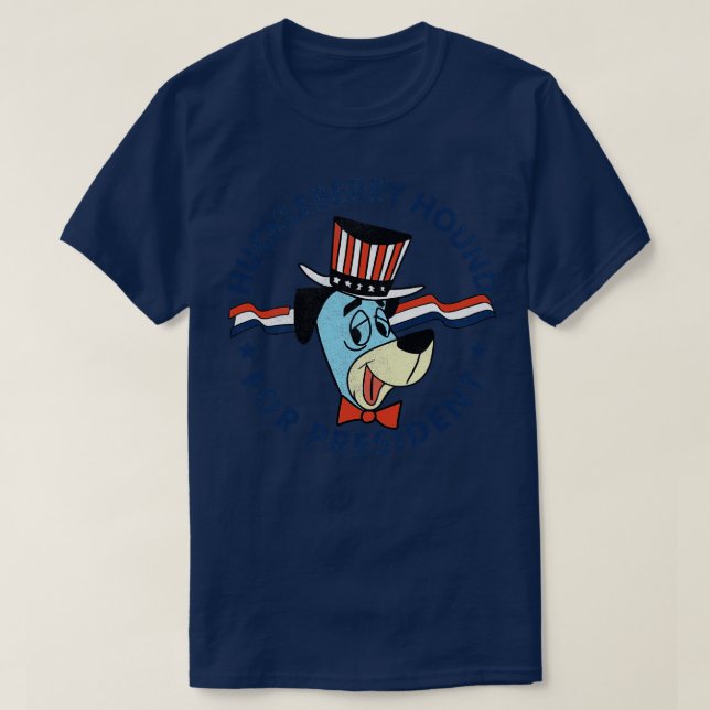 Camiseta Huckleberry hound para presidente (Frente do Design)