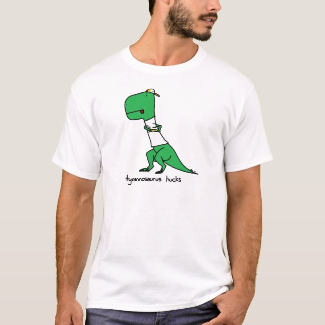 Camiseta hucks do tiranossauro (Frente)