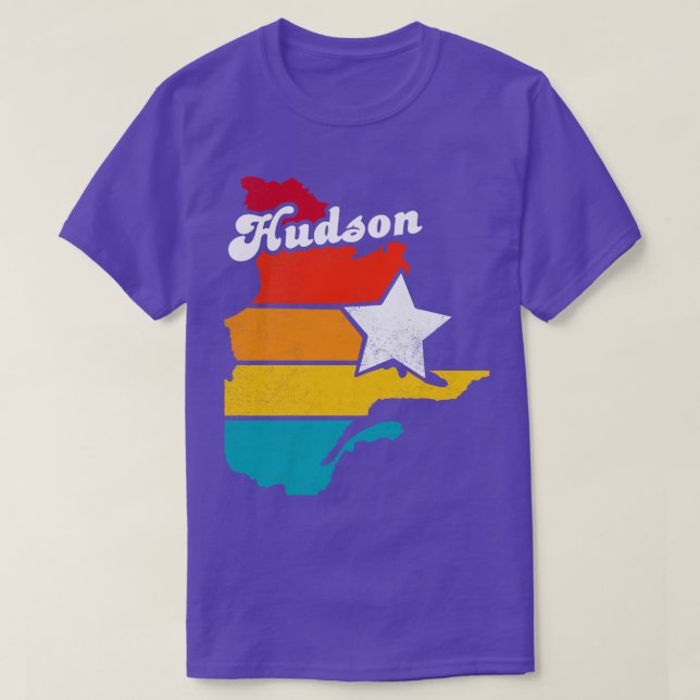 Camiseta Hudson Quebec Canada Vintage angustiou Souvenir 2 (Frente do Design)
