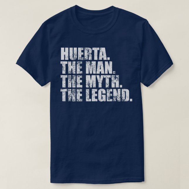 Camiseta HuertaHuerta Nome da família Huerta sobrenome Huer (Frente do Design)