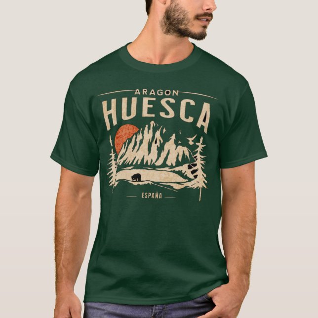Camiseta Huesca Aragon España montaña de Pirineus (Frente)