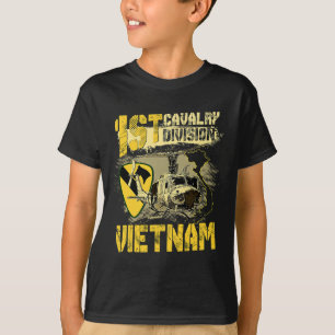 Camiseta Huey Helicopter 1rua Divisão de Cavalaria Vietnam 