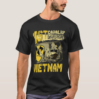 Camiseta Huey Helicopter 1rua Divisão de Cavalaria Vietnam 