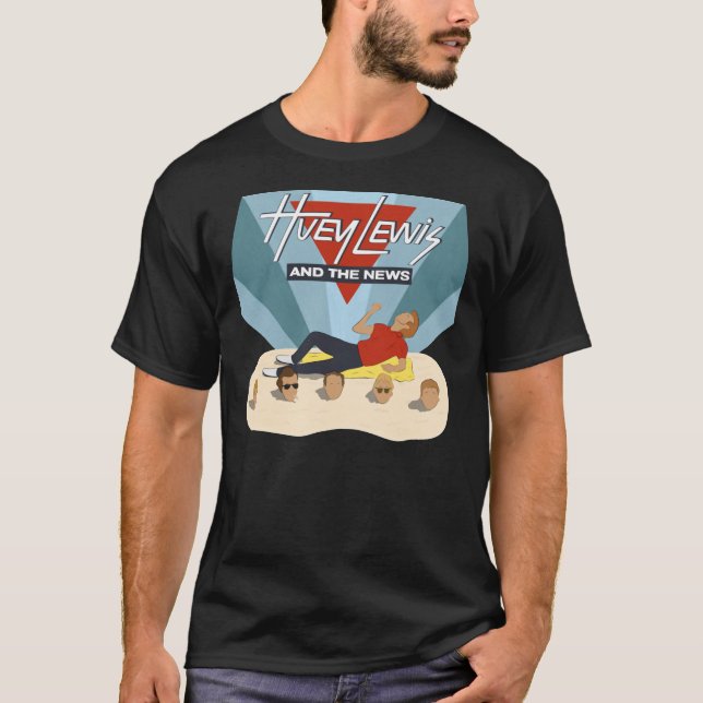 Camiseta Huey Lewis e The News Classic T-Shirt (Frente)