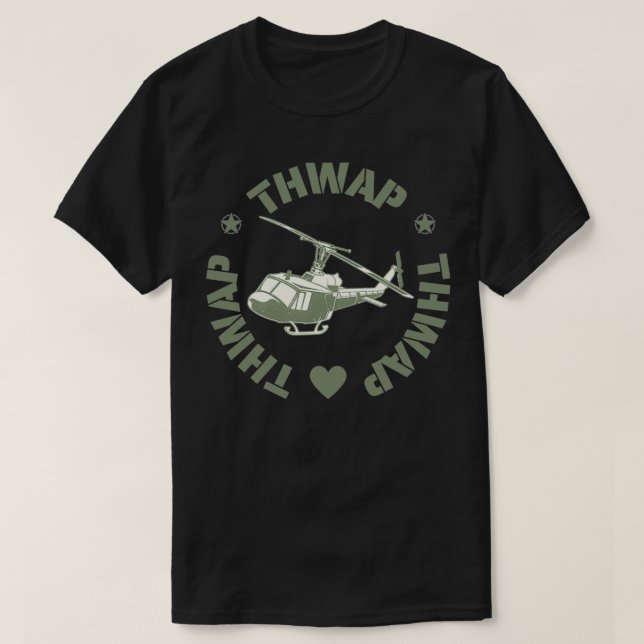 Camiseta Huey UH1 Melhor Helicóptero Nunca (Frente do Design)