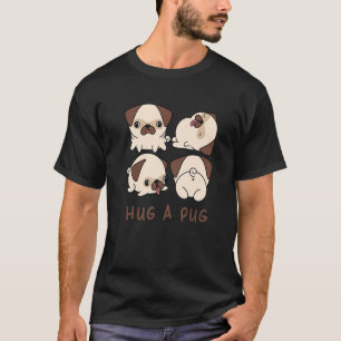 Camiseta Hug A Pug Trending Viral Graphic Design
