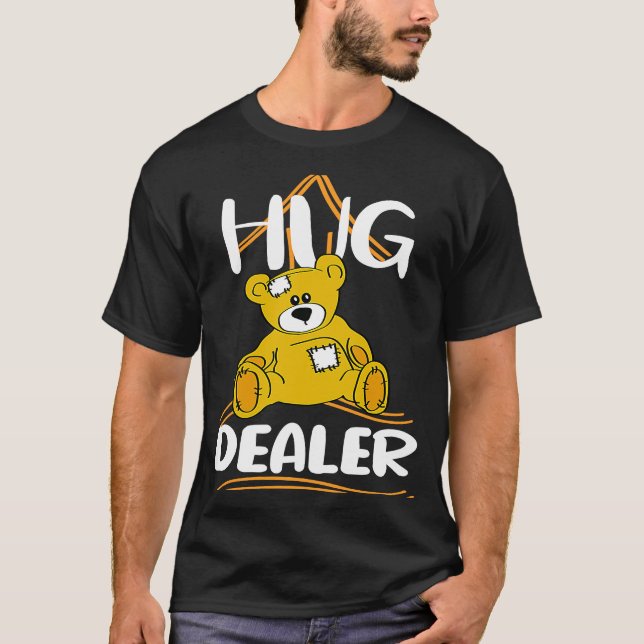 Camiseta Hug Dealer Teddybear Music Festival Touchy Free Hu (Frente)