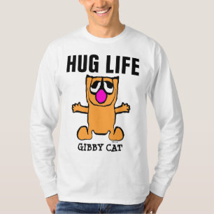 Camiseta HUG LIFE engraçado Gibby Cat T-shirts