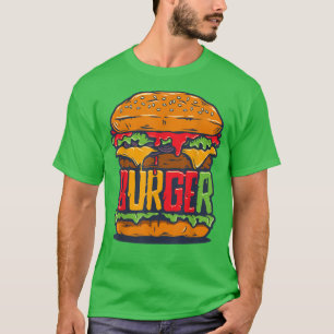Camiseta Huge Hamburger Cheeseburger Restaurante Funny Bu
