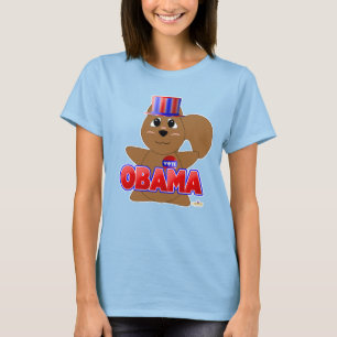 Camiseta Huggable Voting Brown Squirrel Red Obama