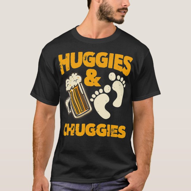 Camiseta Huggies e Chuggies Futuro Engraçado Festa Padre (Frente)