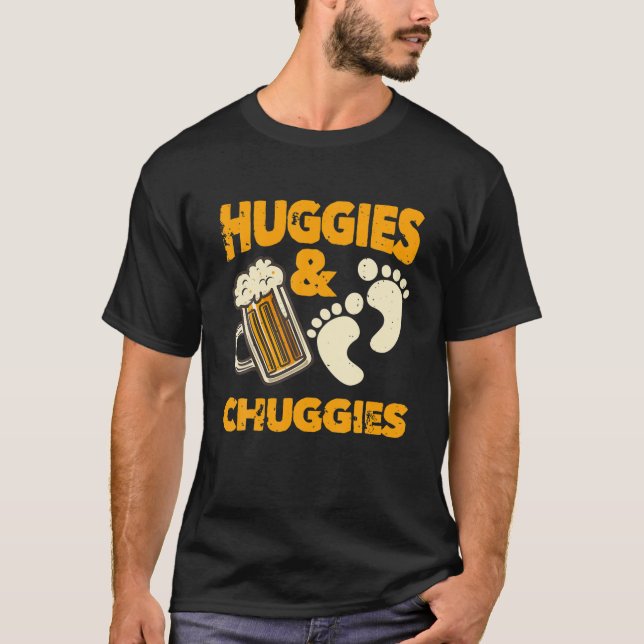 Camiseta Huggies E Chuggies | Futuro Engraçado Partido Padr (Frente)