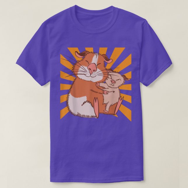Camiseta Hugging Guiné Pig Mãe (Frente do Design)