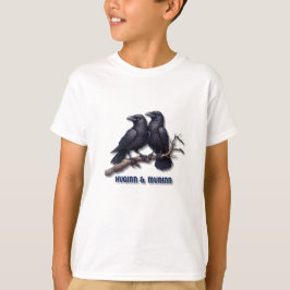 Camiseta Huginn e Muninn Kids T-Shirt, Odin's Ravens Tee