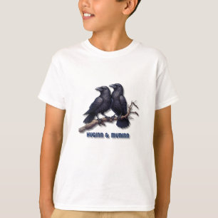 Camiseta Huginn e Muninn Kids T-Shirt, Odin's Ravens Tee