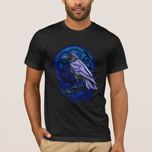 Camiseta Huginn the Raven Midnight Nordic Tidings (Frente)
