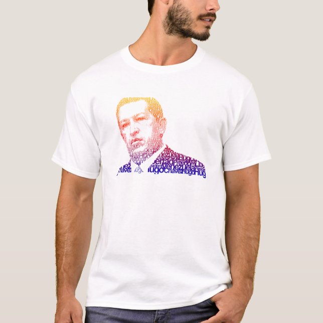 Camiseta Hugo Chavez - estilo Hugo em Palavras (Frente)