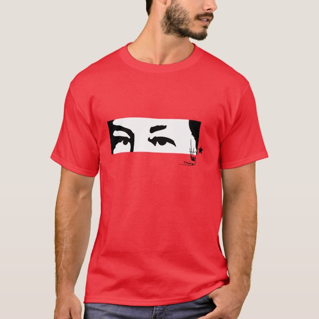 Camiseta Hugo Chávez: Ojos y firma (Frente)