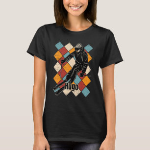 Camiseta Hugo Encostas de Esqui Esquiador Vintage Nome