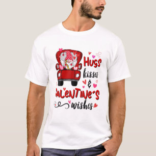 Camiseta Hugs Kisses E Namorados Desejam Gnome Lover Val