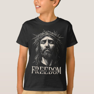 Camiseta Hugvyn Dom Jesus Rosto Cristão Coroa Deus Família
