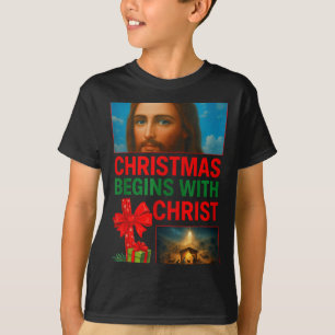 Camiseta Hugvyn Natal Começa Com A Cruz De Cristo Jesus Ch