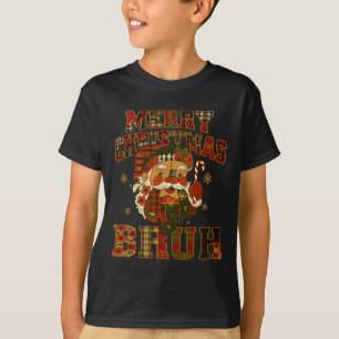 Camiseta Hugvyn Natal Papai Noel Feliz de Patchwork Chris