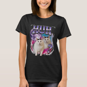 Camiseta Huh Cat Chonky Meme Engraçado Confuso Os Amantes D