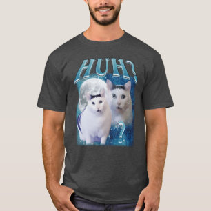 Camiseta Huh Que Meme de Gato Engraçado engraçado