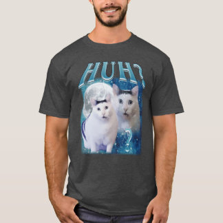 Camiseta Huh Que Meme de Gato Engraçado engraçado