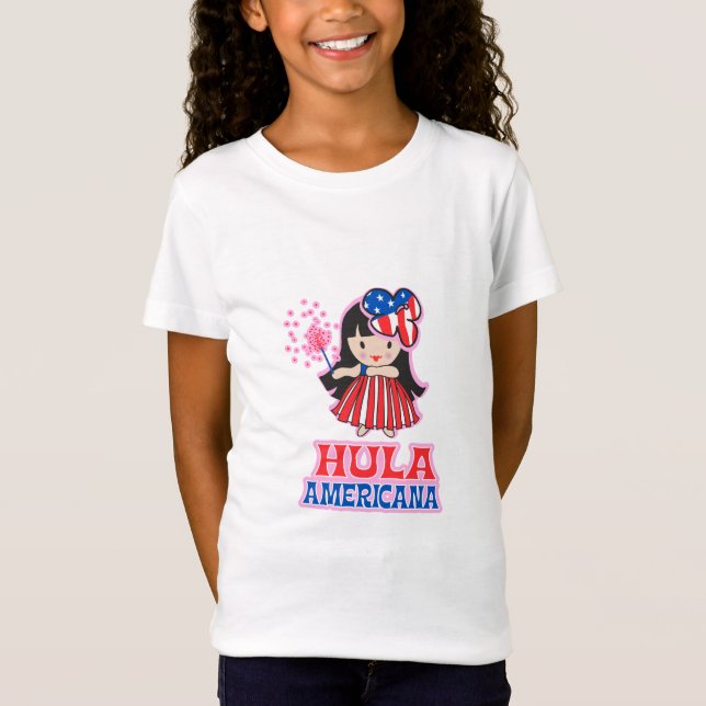 Camiseta Hula Americana Firecracker Patriótico (Frente)