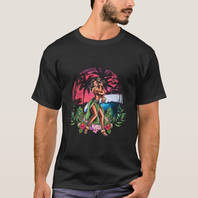 Camiseta Hula Dance Hawaii Hula Dancer Hawaiian Aloha Hawai (Frente)