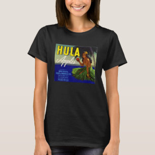Camiseta Hula Girl Apples Retro Vintage Palm Tree Hawaii Tr