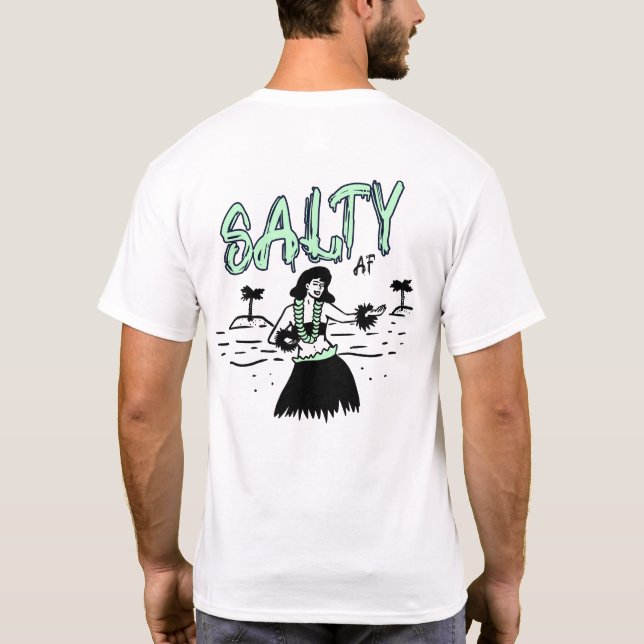 Camiseta Hula Girl por Salty AF (Verso)