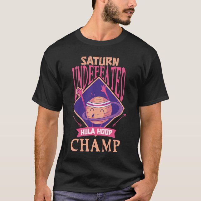 Camiseta Hula Hoop Champ Saturn Solar System Planets Astr (Frente)