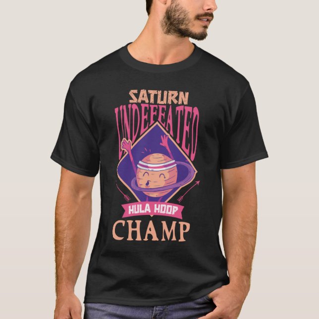 Camiseta Hula Hoop Champ Saturn Solar System Planets Astr (Frente)