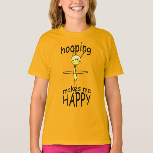 Camiseta Hula Hoop Hooping Feliz T-shirt Engraçada