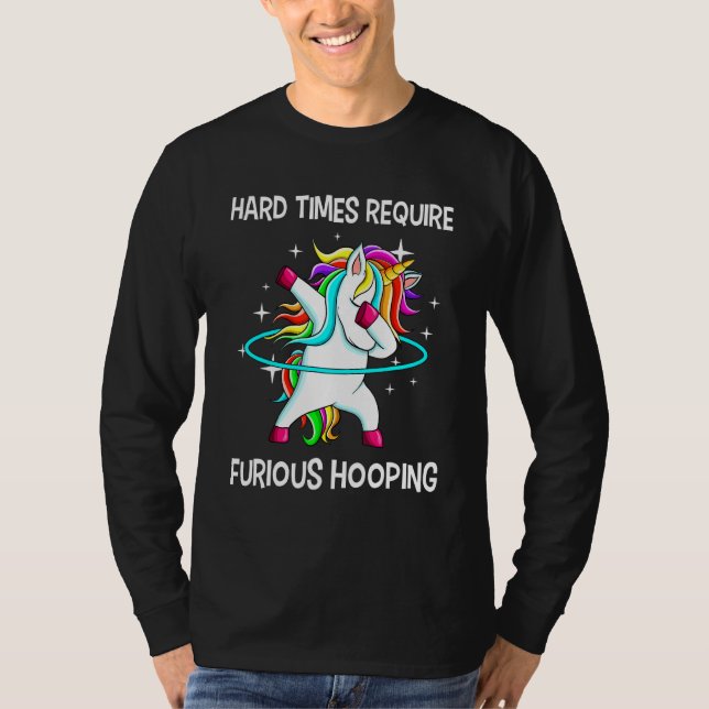 Camiseta Hulahoop Hula Dabbing Hoop Unicorn Dance Furioso H (Frente)