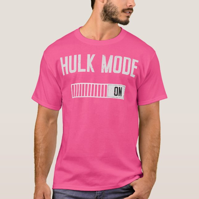 Camiseta Hulk Mode On Shirt  Funny Gym Weightlifting Bodybu (Frente)