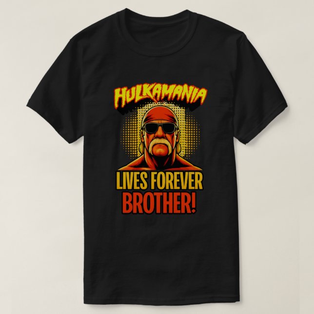 Camiseta Hulkamania vive para o irmão mais velho l RIP Hulk (Frente do Design)