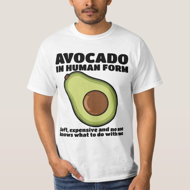 Camiseta Human Avocado T-shirt Design (Frente)